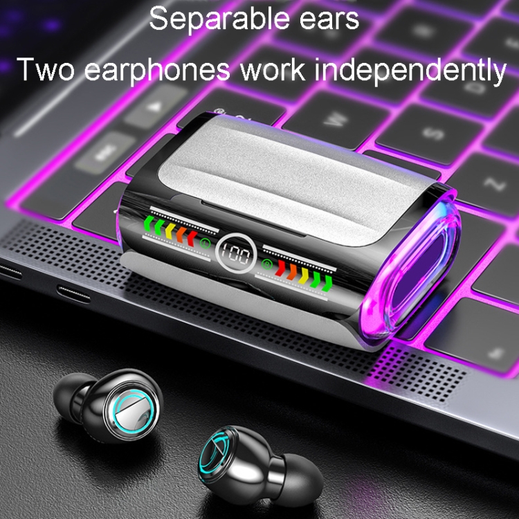 Color Screen Digital Display Bluetooth Earphones In-Ear Wireless Gaming Earphones(Black) Color Screen Digital Display Bluetooth Earphones In-Ear Wireless Gaming Earphones(Black)