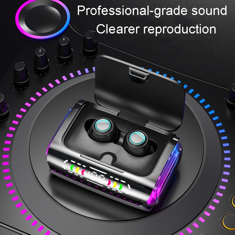 Color Screen Digital Display Bluetooth Earphones In-Ear Wireless Gaming Earphones(Black) Color Screen Digital Display Bluetooth Earphones In-Ear Wireless Gaming Earphones(Black)