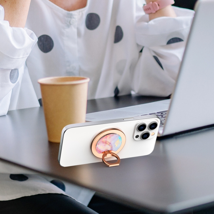 AhaStyle DD-01 Magsafe Aluminum Alloy Magnetic Suction Support Desktop Storage Base For IPhone 12/13/14/15 Series(Marble White) AhaStyle DD-01 Magsafe Aluminum Alloy Magnetic Suction Support Desktop Storage Base For IPhone 12/13/14/15 Series(Marble White)