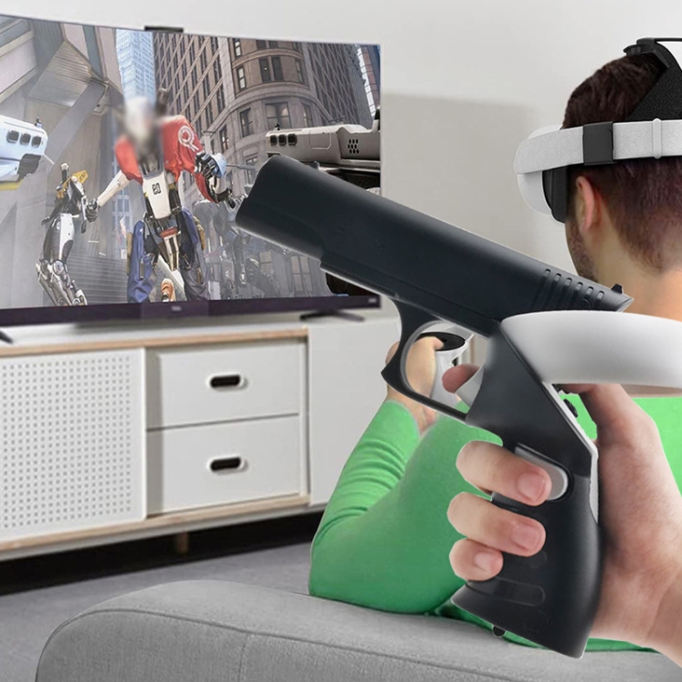 Para Oculus Quest 2 VR iplay Controller Shooting Game Grip (negro) - B8