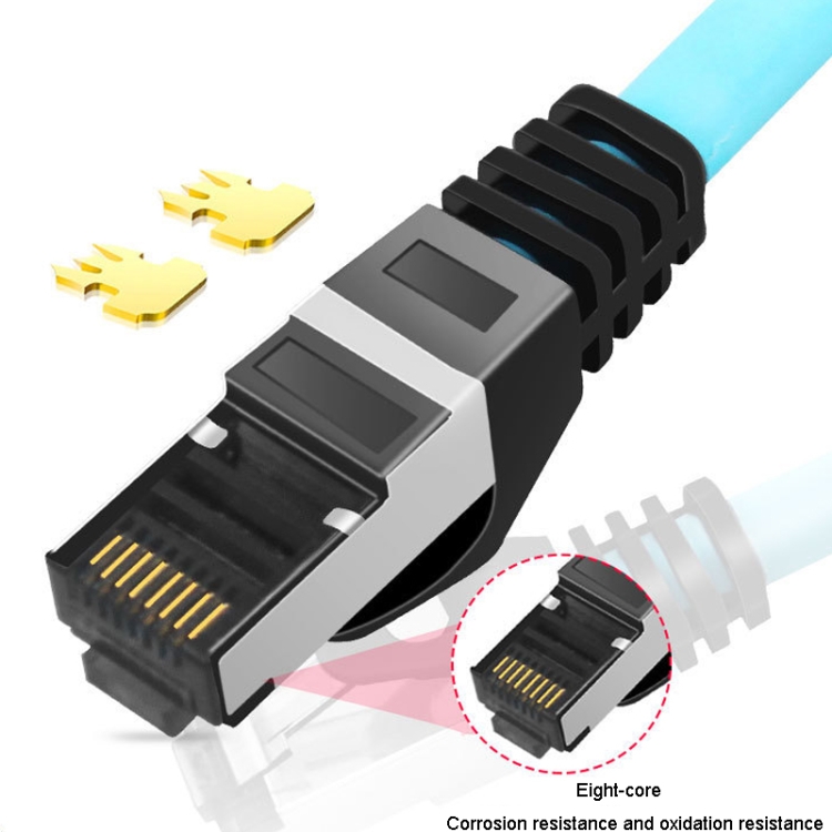 Câble Ethernet industriel Gigabit à Double blindage CAT5 de 8m, câble haut  débit à grande vitesse