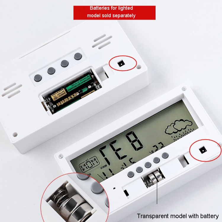 8001-EN Orologio digitale multifunzionale Luminosità LED