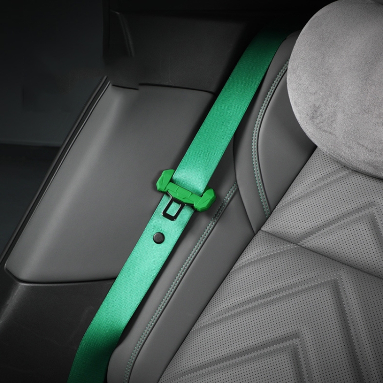 Housse de protection pour boucle de ceinture de sécurité de petite voiture,  protection en Silicone anti-rayures pour bouchons de ceinture de sécurité  (vert)