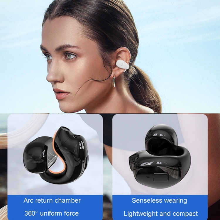 Clip-On Single Ear Bluetooth Earphone Wireless Earphone For Sports And Gaming, Packing: Box(Black) Clip-On Single Ear Bluetooth Earphone Wireless Earphone For Sports And Gaming, Packing: Box(Black)