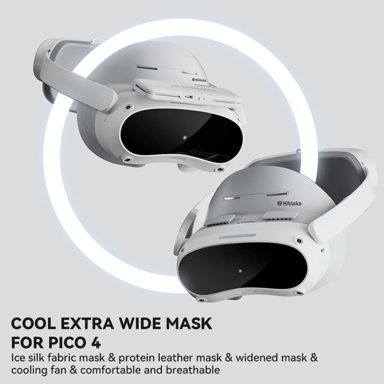 Para gafas PICO 4 Hibloks VR, almohadilla protectora para cojín facial con ventilador, especificaciones: 2 piezas de seda de hielo - B3