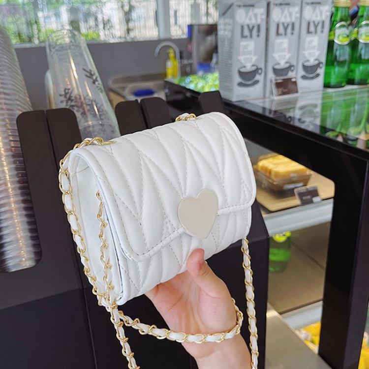 Children Chain Bag Lovely Princess Lingerie Shoulder Crossbody Bag(White)