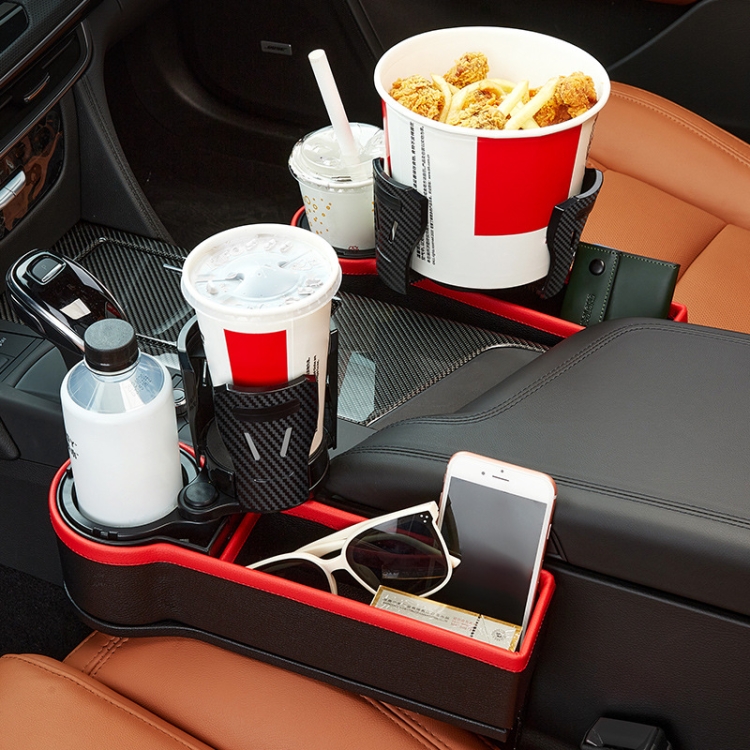 Multifunctional cup storage compartment cup holder 5 in1 brown for Citroen