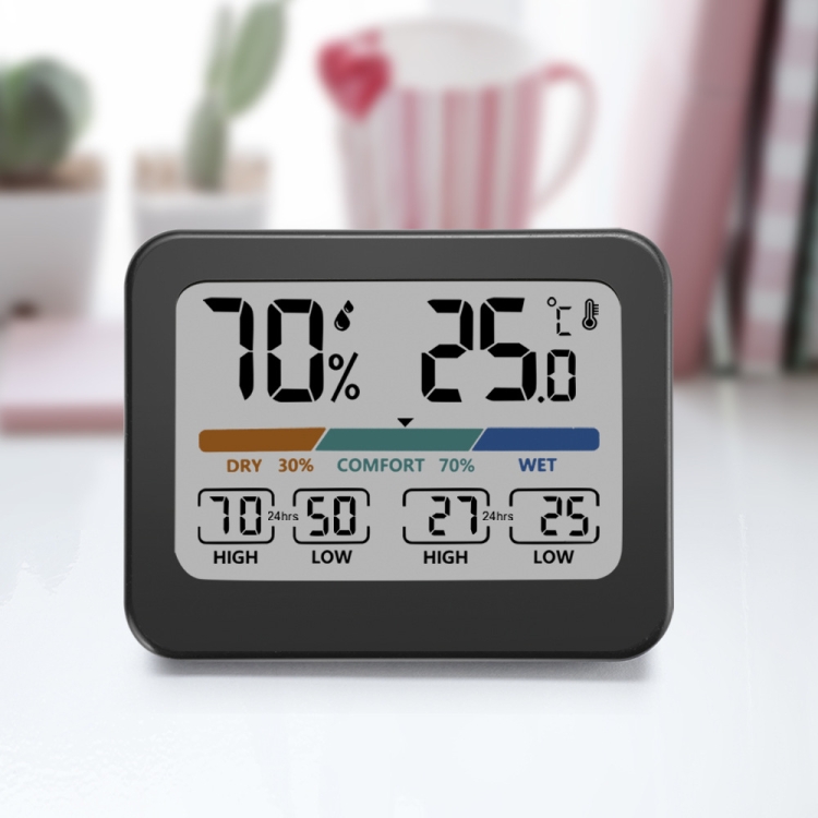 Weather Station Digital Thermometer Hygrometer Indoor Electronic  Temperature Humidity Meter Clock - China Hygrometer, Room Thermometer Price