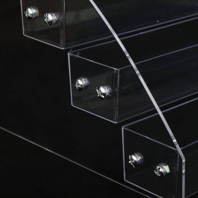 Estante de exhibición de esmalte de uñas acrílico de 7 capas, soporte de escalera transparente, soporte para botella de aceite esencial cosmético - B4