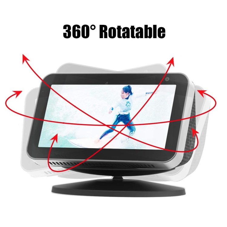 PlusAcc - Supporto regolabile per Echo Show 5 (3a generazione) con funzione di inclinazione e base antiscivolo, colore: bianco PlusAcc - Supporto regolabile per Echo Show 5 (3a generazione) con funzione di inclinazione e base antiscivolo, colore: bianco