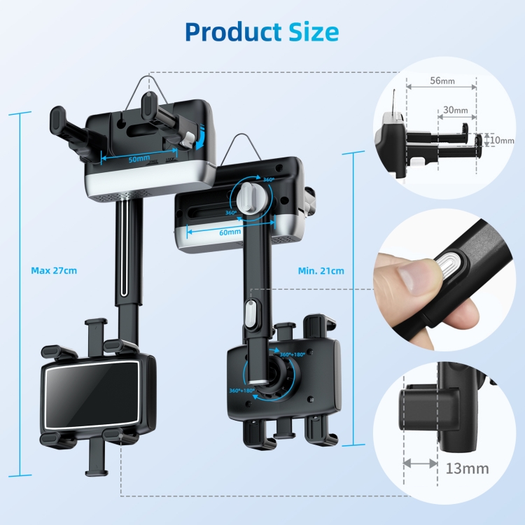 Car Rearview Mirror Phone Holder 360 Degree Rotation Smartphones Stand(Black) Car Rearview Mirror Phone Holder 360 Degree Rotation Smartphones Stand(Black)