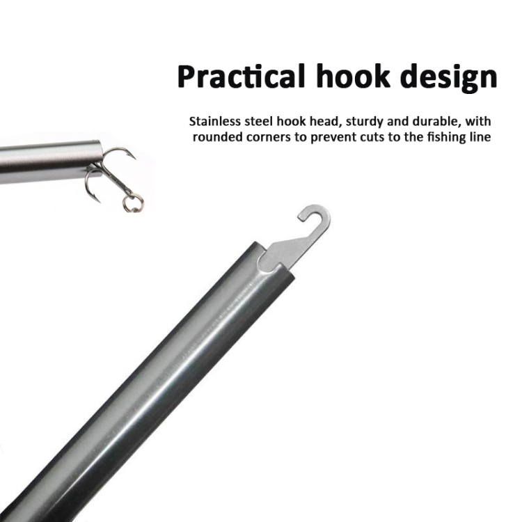 Aluminum Alloy Decoupler T-Shaped Fish Hook Remover Sea Fishing Equipment  24 X 7.5cm, Spec: Gray+Spring Rope