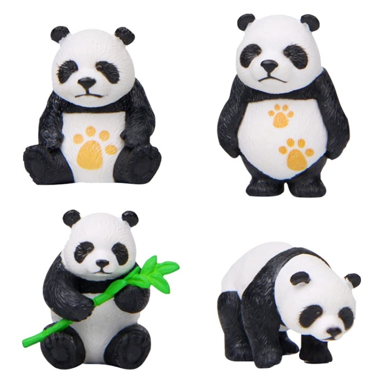 4 pezzi/set Panda Micro Paesaggio PVC Accessori per torte Ornamenti per  bambole, Dimensioni: Grande