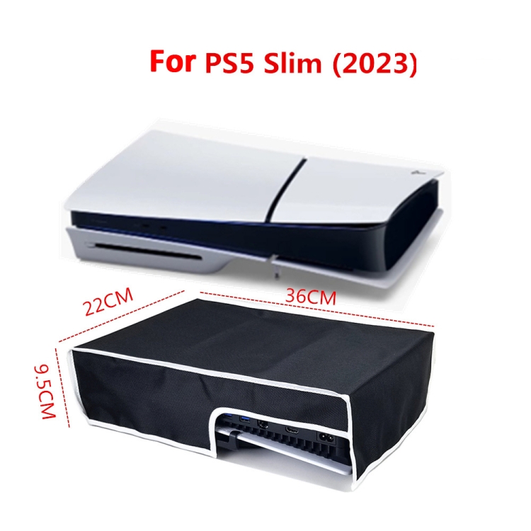 For PS5 Slim Disc & Digital Host Dust Cover Protective Case, Style:  Horizontal Black