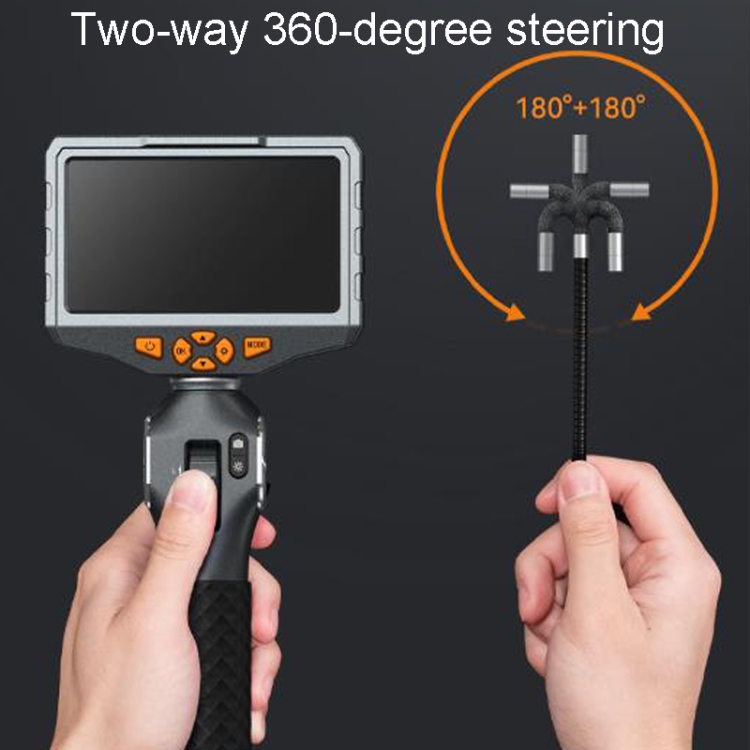 Teslong 3.9 4-Way Articulating Borescope with Light, 6'' IPS