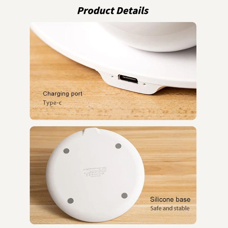 K22T 15W Multifunctional Rotatable Clock Night Light Wireless Fast Charger, Color: White K22T 15W Multifunctional Rotatable Clock Night Light Wireless Fast Charger, Color: White