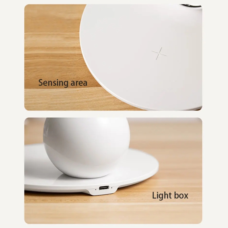K22T 15W Multifunctional Rotatable Clock Night Light Wireless Fast Charger, Color: White K22T 15W Multifunctional Rotatable Clock Night Light Wireless Fast Charger, Color: White