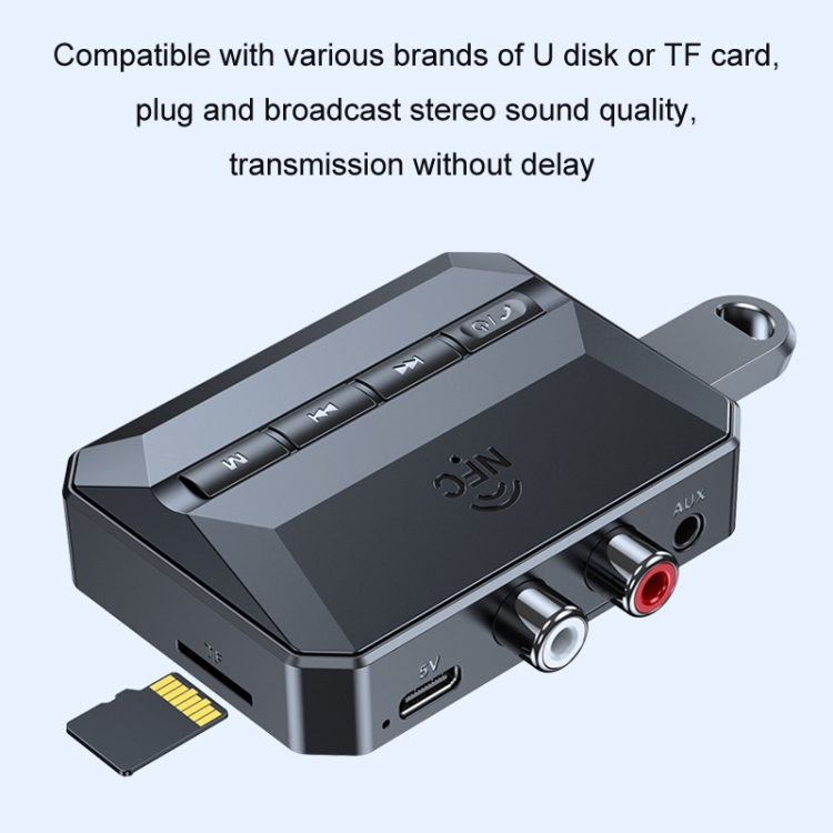 Bluetooth 5.3 Receiver NFC Function Stereo Amplifier To Wireless Adapter Bluetooth 5.3 Receiver NFC Function Stereo Amplifier To Wireless Adapter