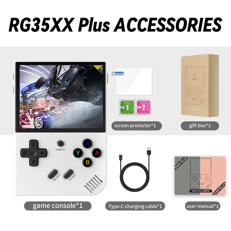 ANBERNIC RG35XX PLUS 3.5 Inch IPS Screen Linux Game Player 64G 5K+ HDMI-Out