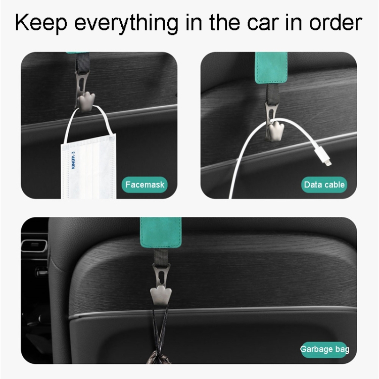 Auto-Rücksitz-Aufhänger, multifunktionale Auto-versteckte Haken für  Sitzlehnen (blau)