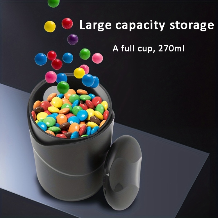 Finger Press Automatic Nut Snack Dispenser for Dried Fruits Candy(Black)