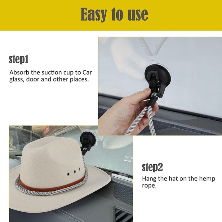 Car Cowboy Hat Rack Home Door Rear Hat Hook Holder, Color: White
