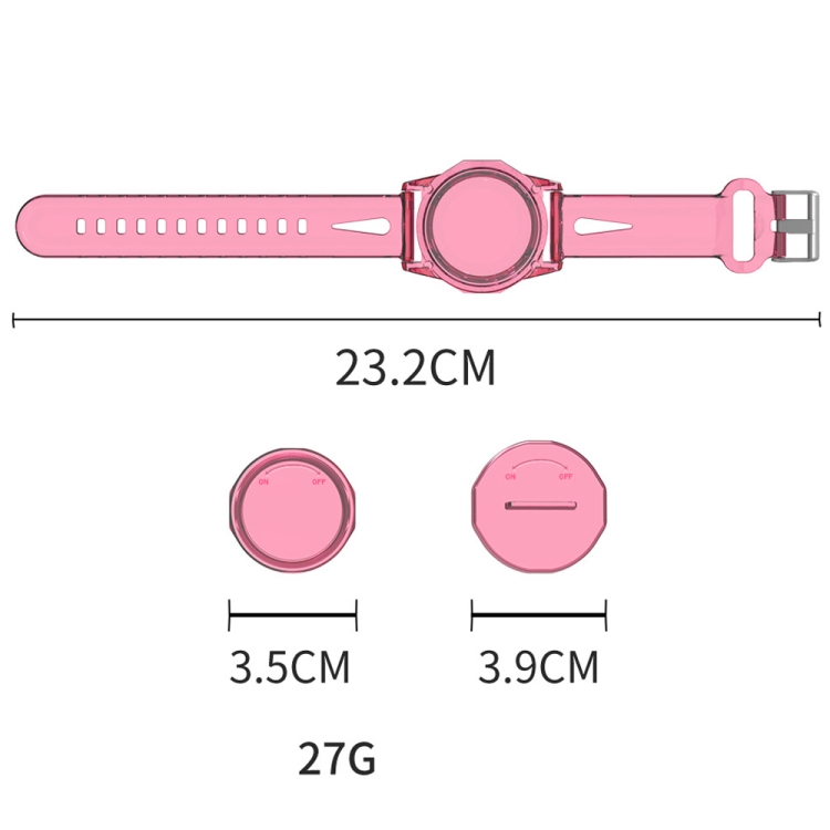 For AirTag PC+TPU Transparent Watch Strap Tracker Protective Case Anti-lost Device Cover, Color: Blue For AirTag PC+TPU Transparent Watch Strap Tracker Protective Case Anti-lost Device Cover, Color: Blue
