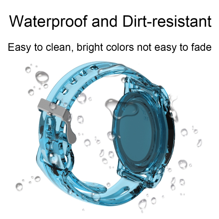 For AirTag PC+TPU Transparent Watch Strap Tracker Protective Case Anti-lost Device Cover, Color: Blue For AirTag PC+TPU Transparent Watch Strap Tracker Protective Case Anti-lost Device Cover, Color: Blue