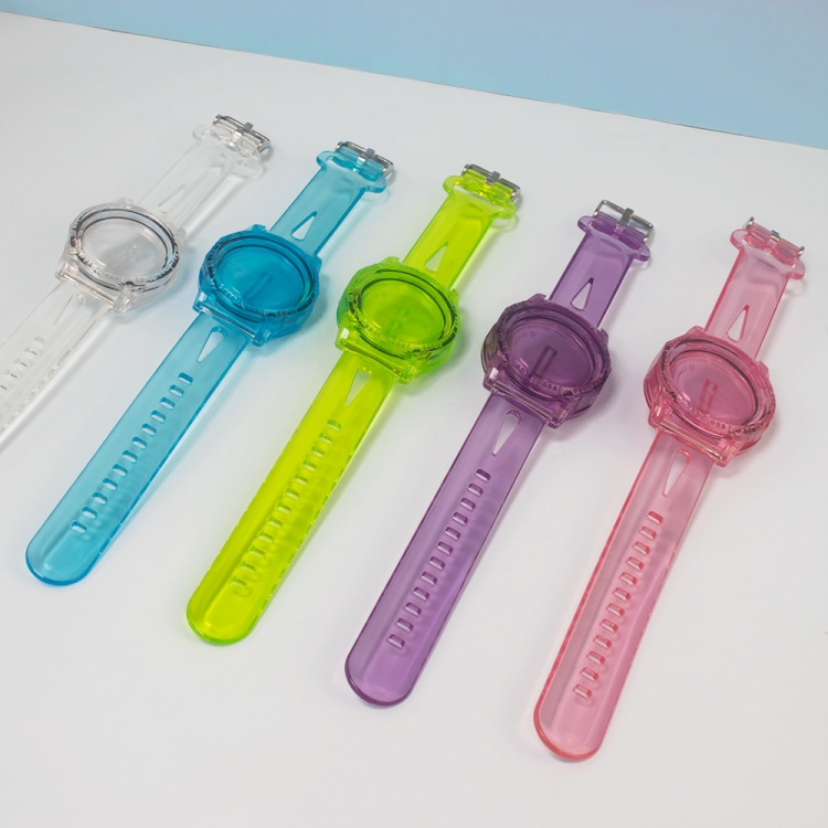 For AirTag PC+TPU Transparent Watch Strap Tracker Protective Case Anti-lost Device Cover, Color: Blue For AirTag PC+TPU Transparent Watch Strap Tracker Protective Case Anti-lost Device Cover, Color: Blue