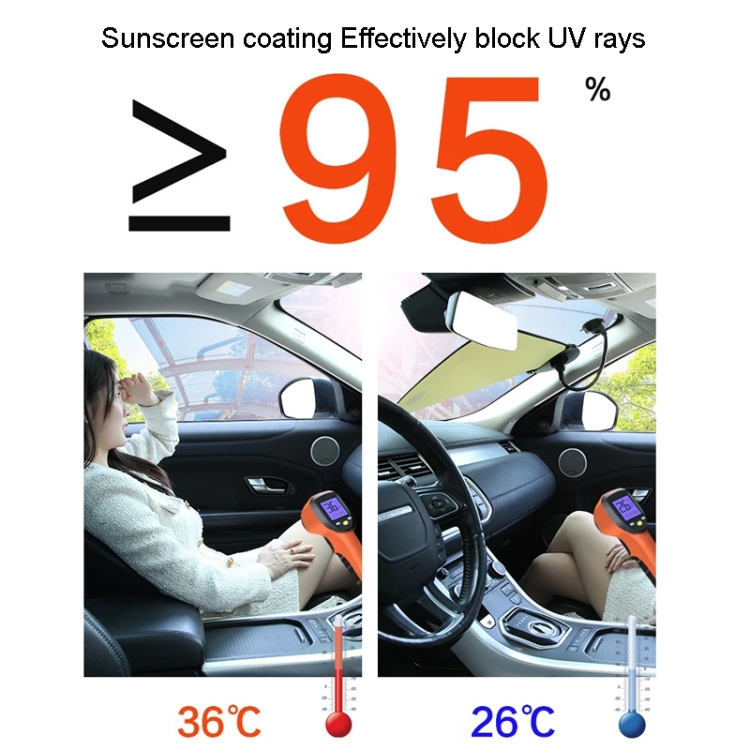 Pare-soleil pliable pour voiture protection solaire bloc UV-noir