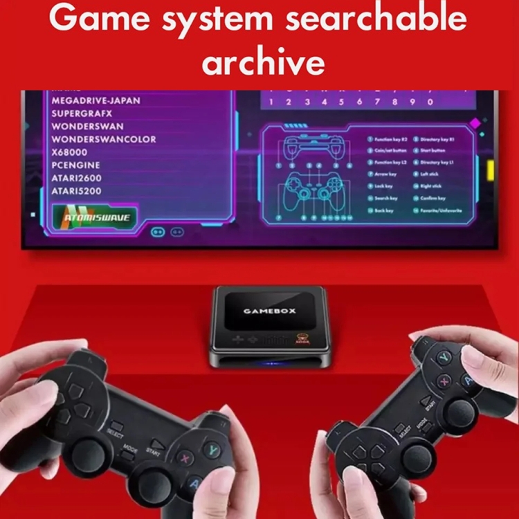 G10 GAMEBOX TV Box 듀얼 시스템 무선 Android 3D 홈 4K HD 게임 콘솔 지원 PS1 / PSP, 스타일 ...