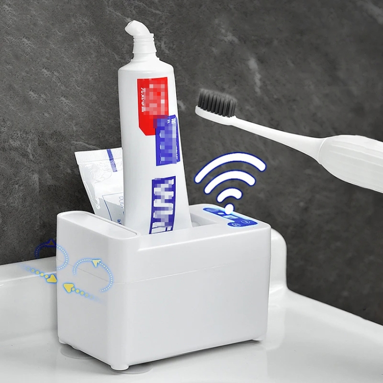 Dispenser automatico elettrico per dentifricio con spremiagrumi a induzione  intelligente, specifiche: bianco ricaricabile
