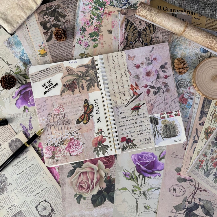 Papel Scrapbook Vintage 30 Hojas