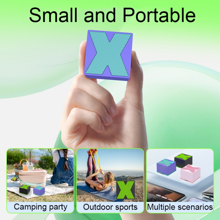 X1 Mini Square Subwoofer Wireless Bluetooth Speaker HIFI Stereo Portable Metal Speaker, Color: 2 in 1 Blue X1 Mini Square Subwoofer Wireless Bluetooth Speaker HIFI Stereo Portable Metal Speaker, Color: 2 in 1 Blue