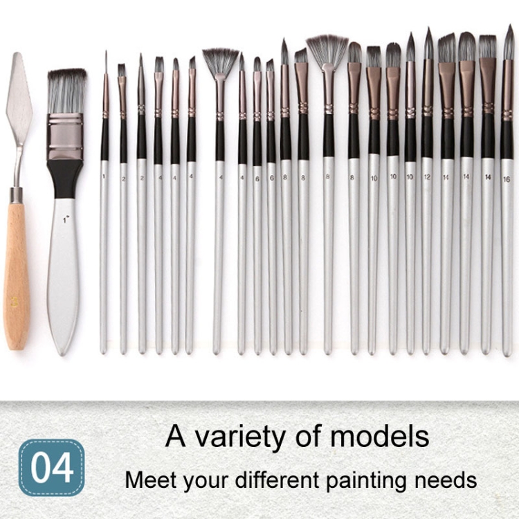 ZHU TING 24pcs /Set Nylon Bristle Paintbrush Set Painting