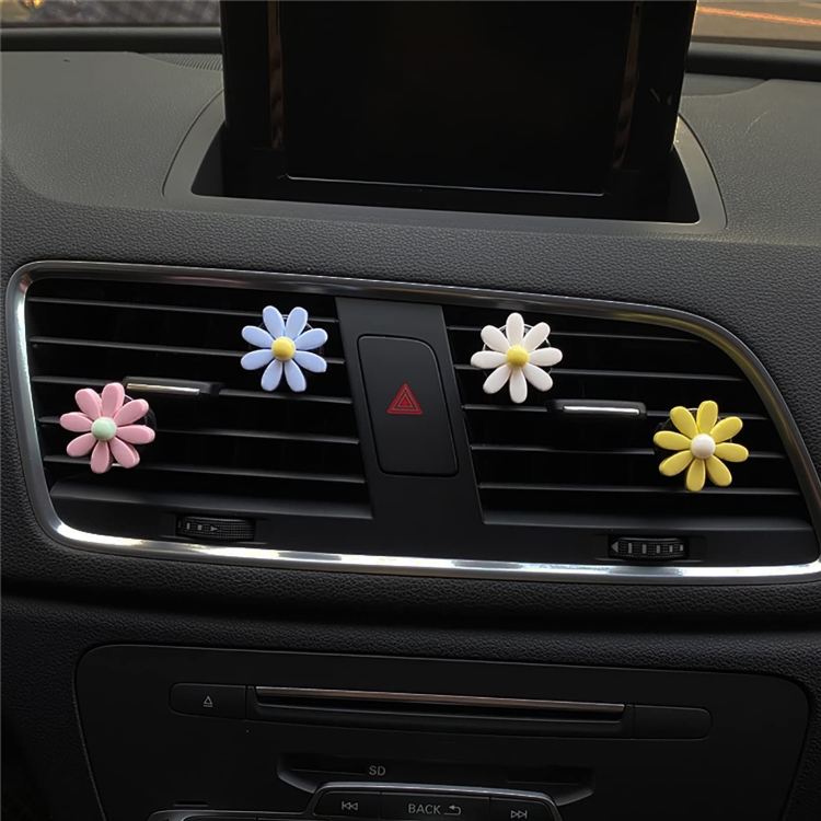 Perlenbesetzter Little Bee Auto-Klimaanlagen-Luftauslass-Dekoration,  Aromatherapie-Clip, Farbe: 4