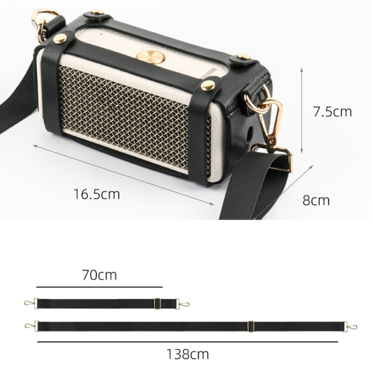 Custodia In Silicone Per Marshall Emberton II - Protettiva Con Maniglia E Tracolla, Nero - Foto 7