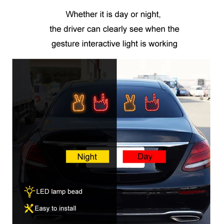 Lumière de doigt interactive de voiture, lumière multifonction d