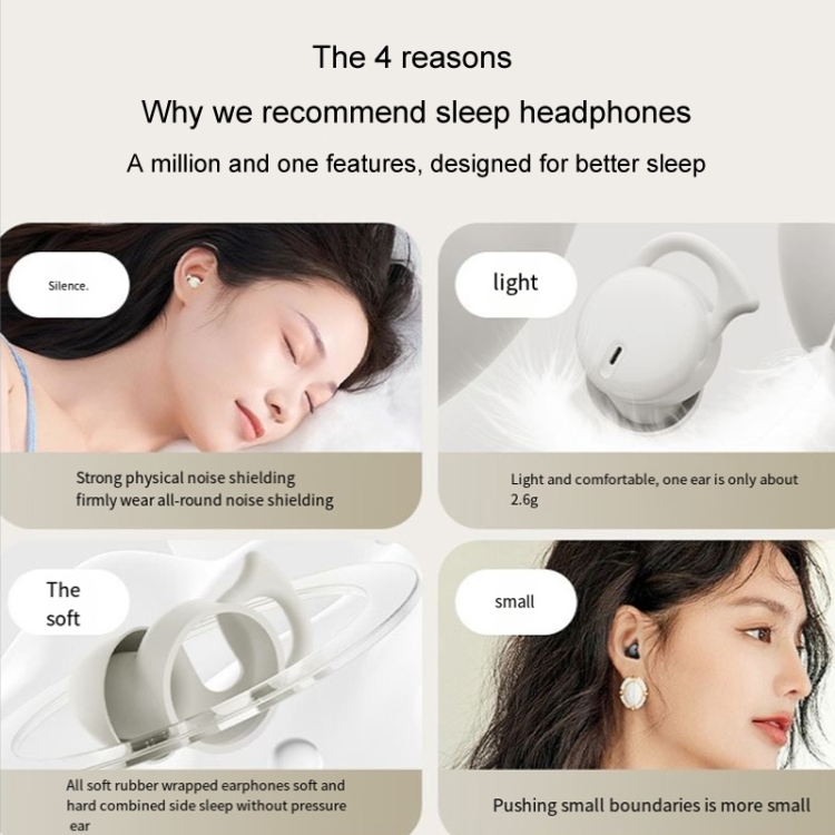 Écouteurs Bluetooth invisibles sans fil pour dormir, mini