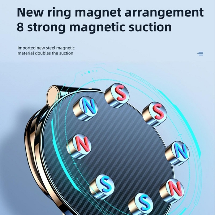 Magnetic Car Mobile Phone Adhesive Folding Navigation Holder(Silver)