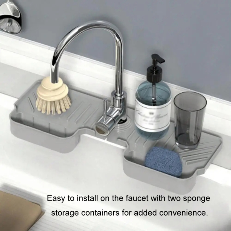 Tapis de robinet anti-éclaboussures pour évier de cuisine, tapis de robinet  en Silicone pour cuisine et salle de bain