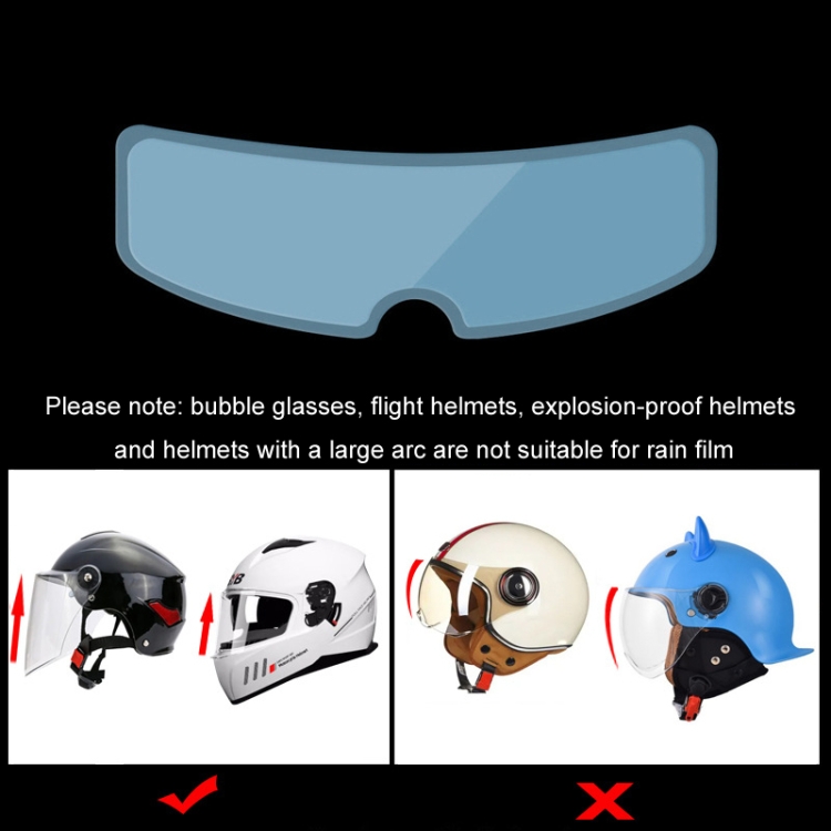 Acquista Pellicola protettiva universale antiappannamento per casco  antipioggia Pellicola antiappannamento per pellicola per visiera del casco