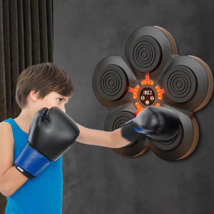 LED-Licht-Smart-Bluetooth-Musik-Boxmaschine für zu Hause, stanzfreier, an  der Wand montierter elektronischer Boxer mit Handschuhen für Erwachsene