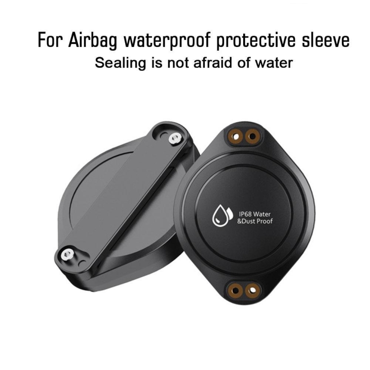 For Airtag IPX68 Waterproof Protective Case Pet Collar Positioner Tracker All-Inclusive Protective Cover(Black)