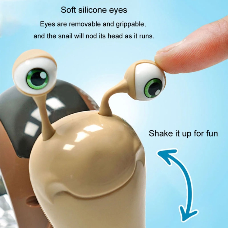 Children Electrical Crawling Snail Toys Sound And Light Projection Snail  Fun Toys(Gray)