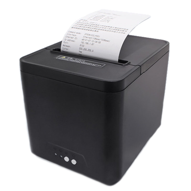 Impresora térmica de recibos con puerto de red USB + de 80 mm Impresora para cajero de tienda (enchufe de EE. UU.) - B1