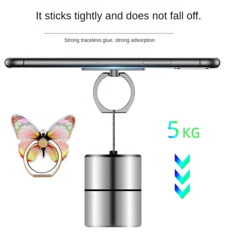 Cute Cartoon Butterfly Multifunctional Finger Ring Cell Phone Holder 360 Degree Rotating Universal Phone Ring Stand, Color: Pale Pink Cute Cartoon Butterfly Multifunctional Finger Ring Cell Phone Holder 360 Degree Rotating Universal Phone Ring Stand, Color: Pale Pink