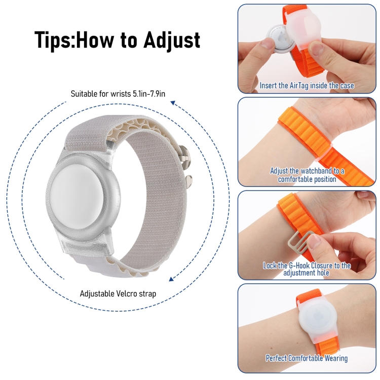 For AirTag Tracker Watch Strap Protective Cover Alpine Series Anti-lost Wristband(Green) For AirTag Tracker Watch Strap Protective Cover Alpine Series Anti-lost Wristband(Green)