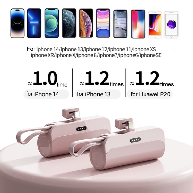 5000mAh 2 In 1 Portable Mobile Power Fast Charger Pocket Wireless Capsule Charger, Interface: Type-C (Black) - B9