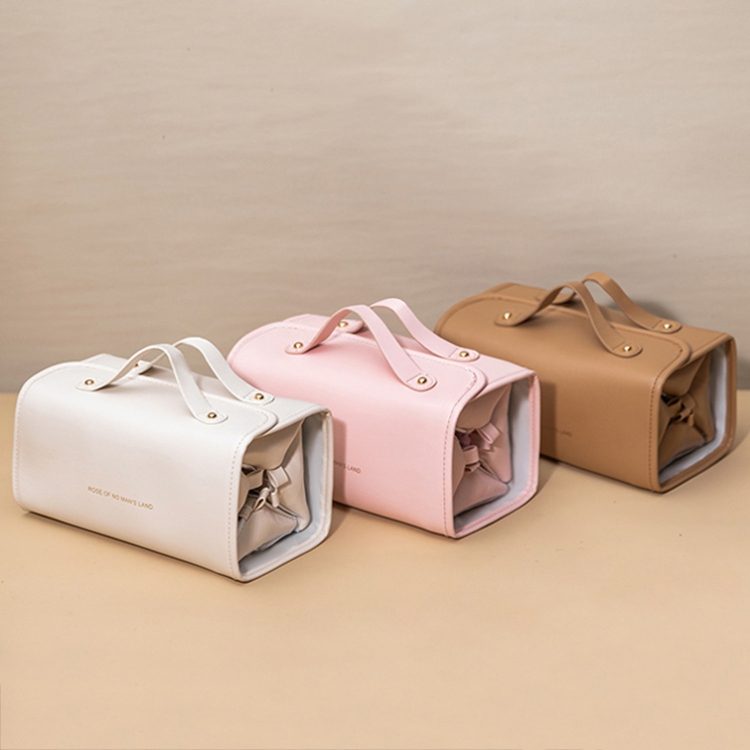 Bolsa de cosméticos impermeable plegable desmontable de viaje portátil de gran capacidad (rosa) - B1